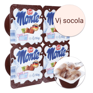 Hộp 4 hộp sữa chua Monte socola 55g