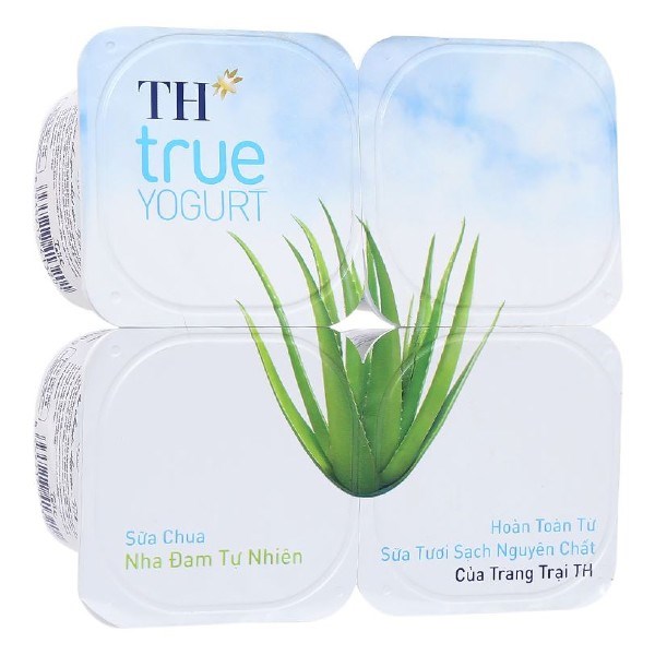 Lốc 4 hộp sữa chua trái cây TH true YOGURT vị nha đam 100g (từ 1 tuổi)