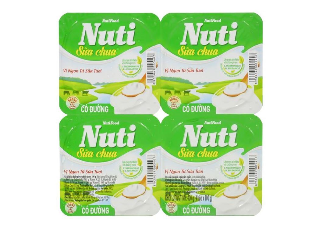 4 hộp sữa chua NutiFood 100g giá tốt tại Bách hoá XANH