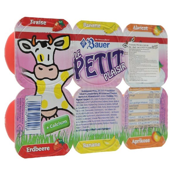 Lốc 6 Hộp Sữa Chua Phô Mai Kids Mix Le Petit Plaisir Vị Dâu, Chuối Và Mơ 50G (Từ 6 Tháng)