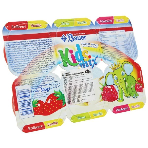 Lốc 6 Hộp Sữa Chua Phô Mai Kids Mix Premium Vị Dâu, Lê, Mâm Xôi Và Vani 50G (Từ 6 Tháng)