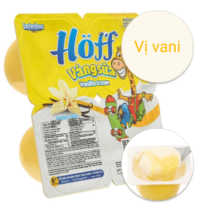 Lốc 4 hộp váng sữa tươi Hoff vani 55g