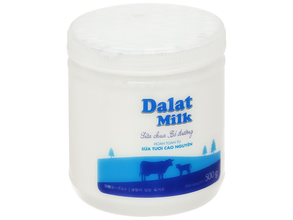 Sữa chua có đường Dalat Milk hộp 500g 1