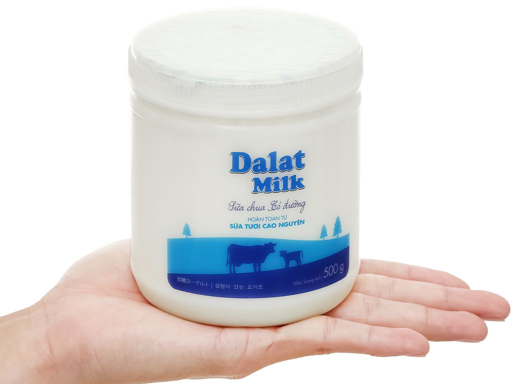Sữa chua có đường Dalat Milk hộp 500g 3