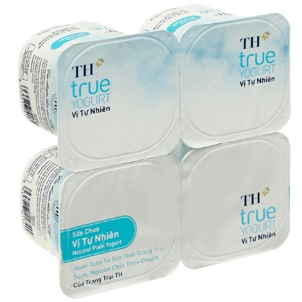 Lốc 4 hộp sữa chua không đường TH true YOGURT 100g (từ 1 tuổi) - AVAKids.com