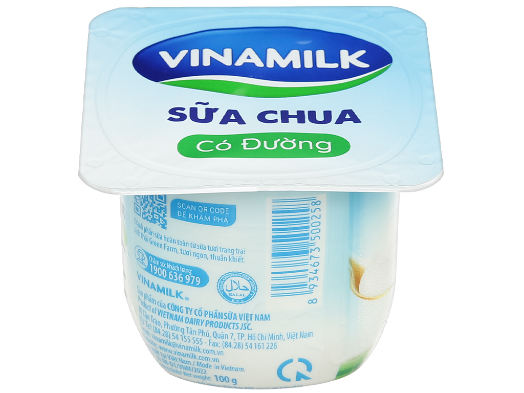 Lốc 4 hộp sữa chua có đường Vinamilk Love Yogurt Green Farm 100g 4