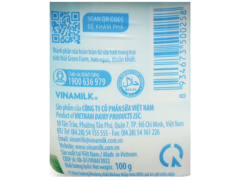 Lốc 4 hộp sữa chua có đường Vinamilk Love Yogurt Green Farm 100g 6