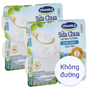 2 lốc sữa chua không đường Vinamilk hộp 100g