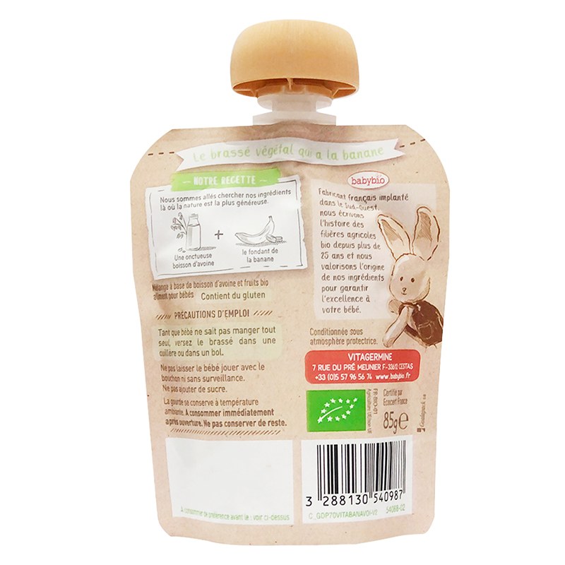 Sữa chua dừa Babybio vị chuối, kiwi 85g (từ 6 tháng) 5