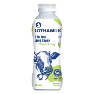 Sữa tươi thanh trùng có đường Lothamilk chai 490ml