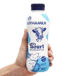 Sữa chua uống thanh trùng có đường Lothamilk chai 490ml