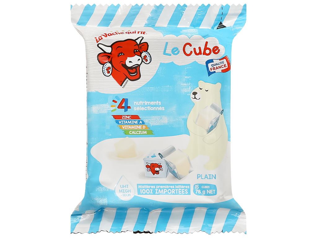 Phô mai Con Bò Cười Le Cube vị sữa gói 15 viên 78g (từ 1 tuổi) 1