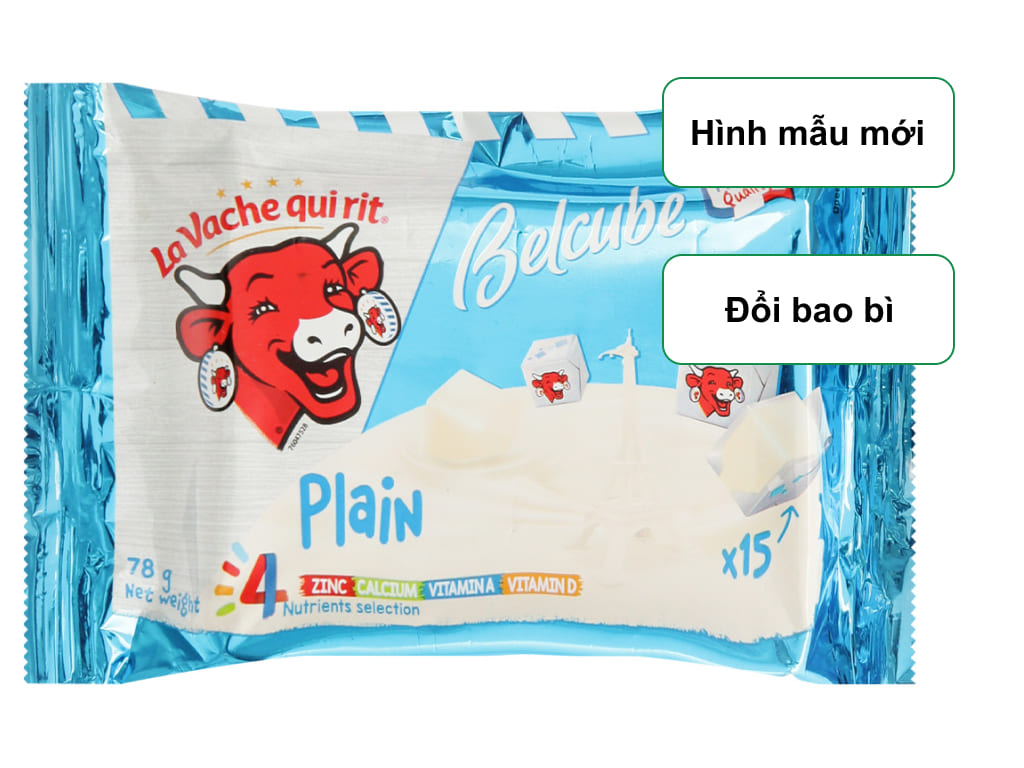 Phô mai Con Bò Cười Le Cube vị sữa gói 15 viên 78g (từ 1 tuổi) 1