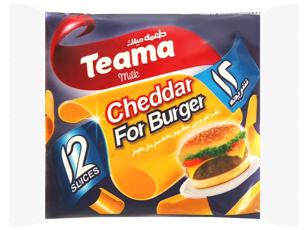Phô mai lát Teama Burger gói 200g (12 lát) 1