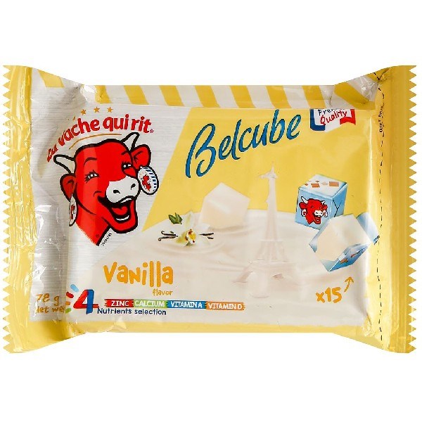 Phô Mai Con Bò Cười Belcube Vị Vani Gói 15 Viên 78G (Từ 1 Tuổi)