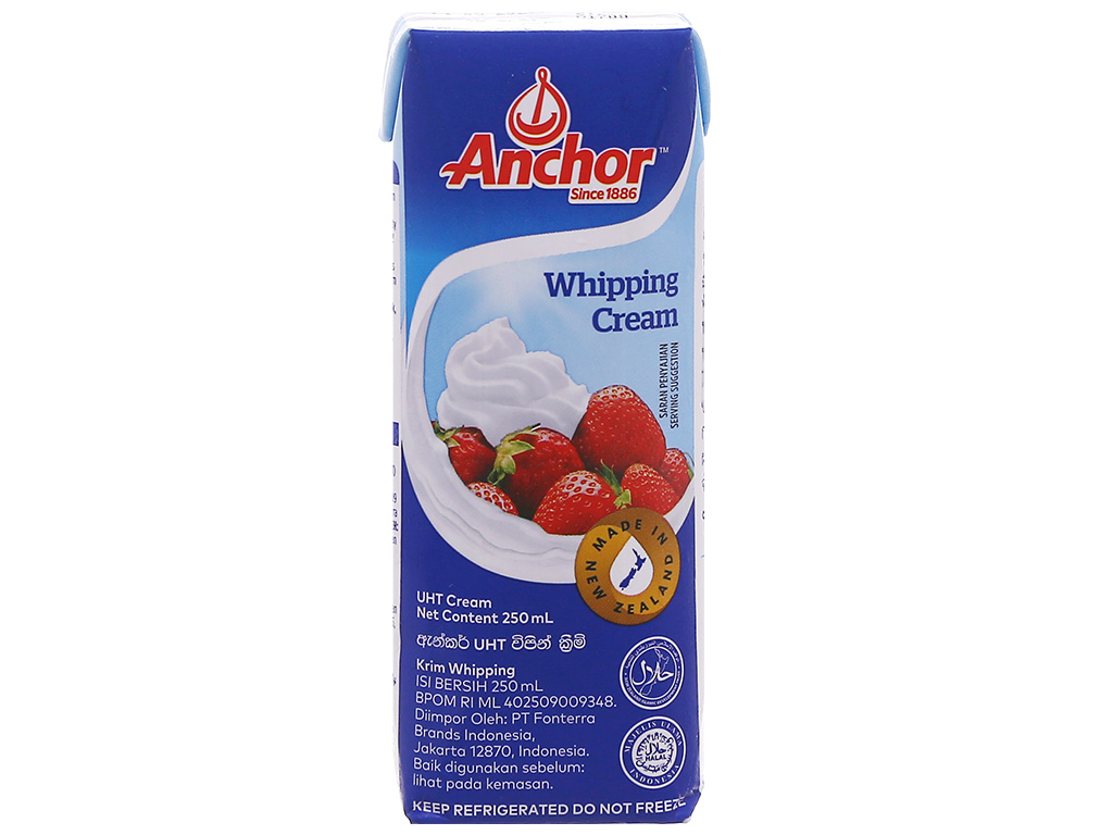 Whipping cream Anchor hộp 250ml 3