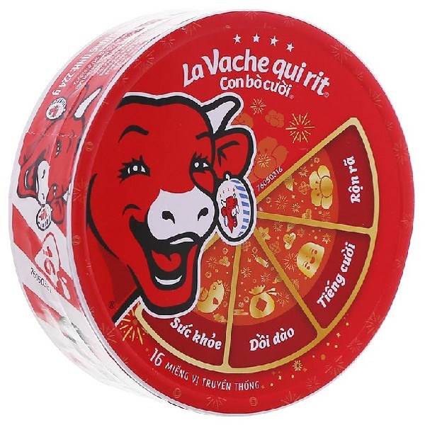 Phô Mai Con Bò Cười Vị Truyền Thống Hộp 16 Miếng 224G (Từ 1 Tuổi)