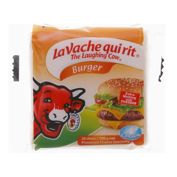 Phô mai Con Bò Cười Burger gói 10 lát 200g (từ 1 tuổi) - AVAKids.com