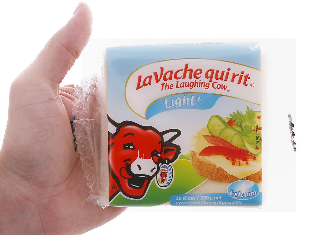 Phô mai lát Con Bò Cười Light gói 200g 5