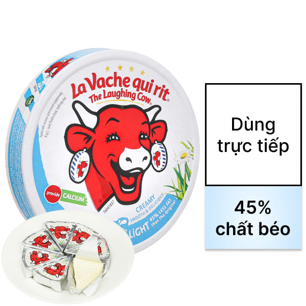Phô mai Con Bò Cười Light 120g (8 miếng)