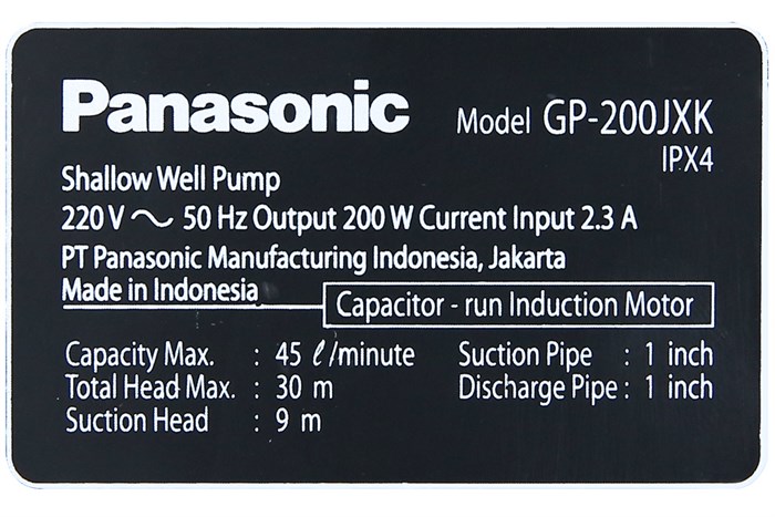 Máy bơm nước đẩy cao Panasonic GP-200JXK-SV5 200W Màu Xanh Dương