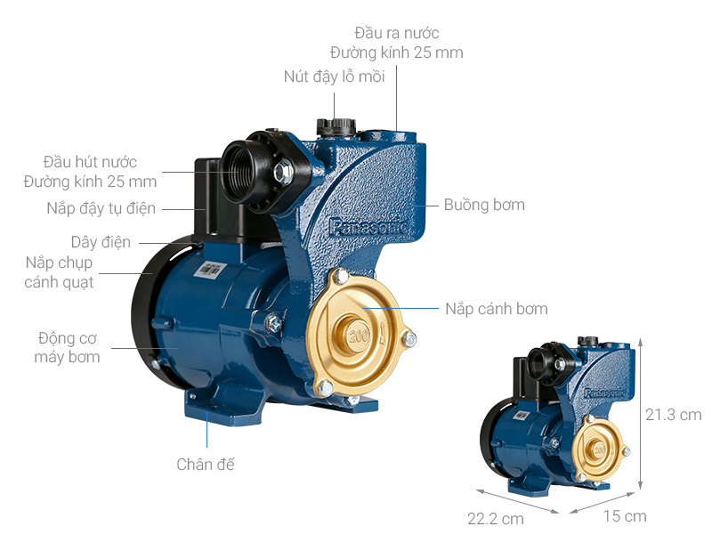 Máy bơm nước đẩy cao Panasonic GP-200JXK-NV5 200W