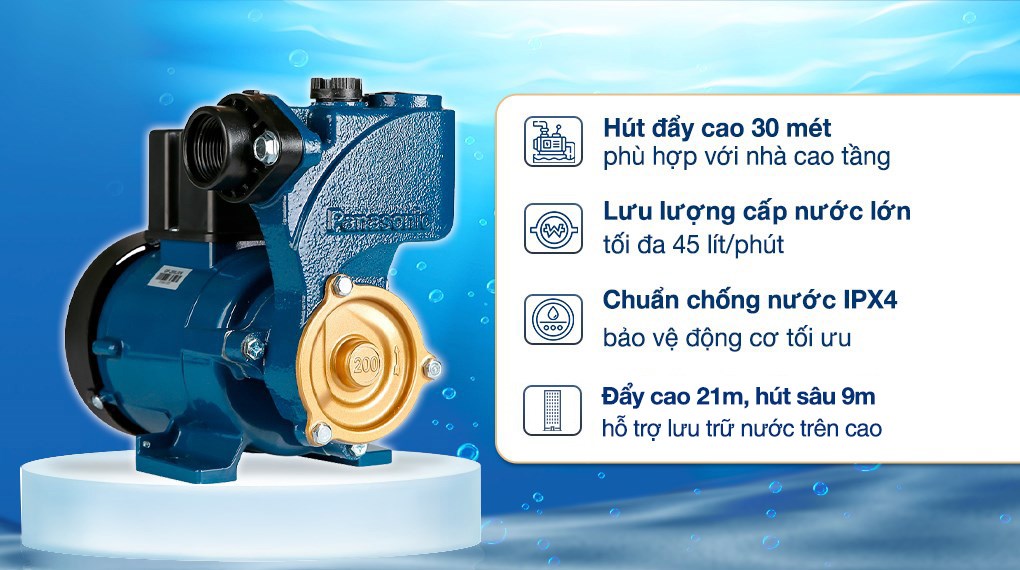 Máy bơm nước đẩy cao Panasonic GP-200JXK-NV5 200W
