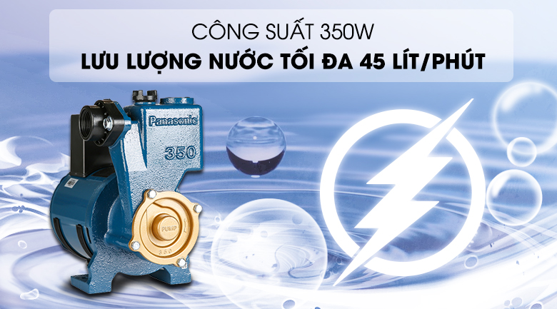 Công suất 350W (0.47 HP) - Máy bơm nước đẩy cao Panasonic GP-350JA-NV5 350W