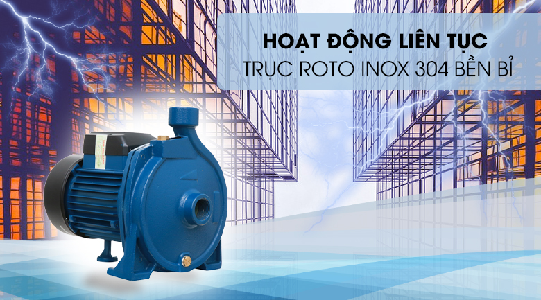 Máy bơm nước ly tâm Kangaroo KG 750CP 750W - Năng suất hoạt động liên tục với trục Roto bằng inox 304 bền bỉ