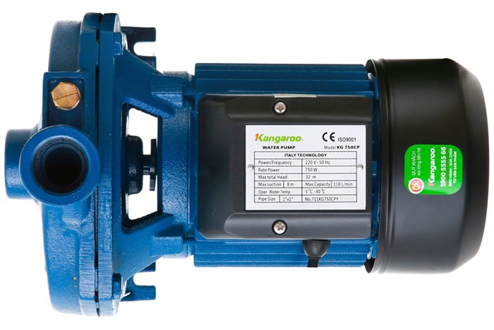 Máy bơm nước đẩy cao ly tâm Kangaroo KG 750CP 750W Màu Xanh Dương