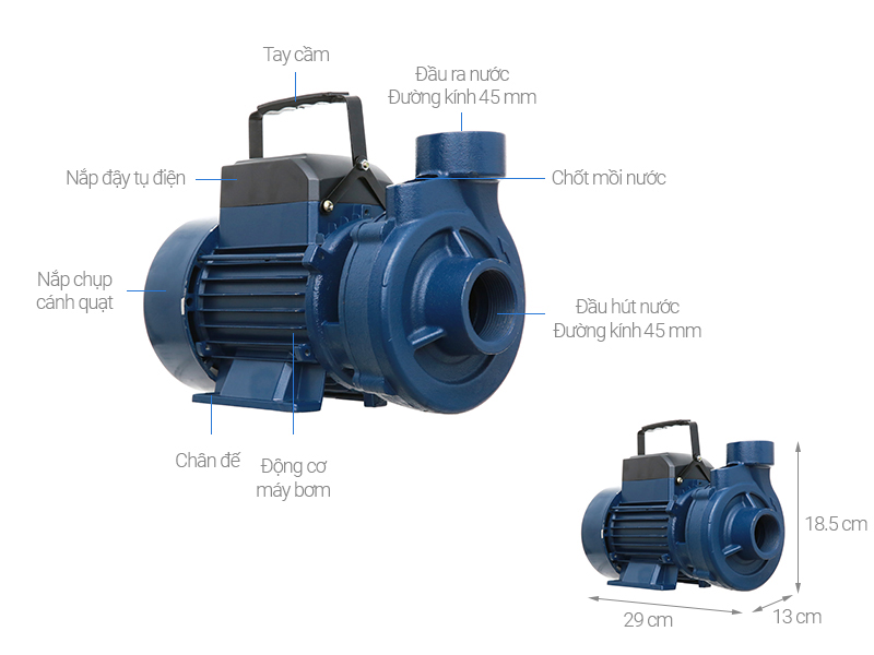 Máy bơm nước đẩy cao ly tâm Kangaroo KG 750DK 750W