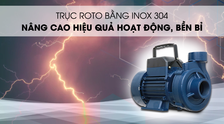 Hoạt động liên tục với trục Roto bằng inox 304 bền bỉ - Máy bơm nước Kangaroo KG 750DK