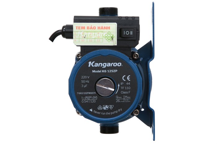 Máy bơm nước tăng áp Kangaroo KG 125ZP 120W Màu Xanh Dương