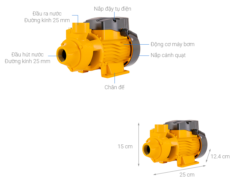 Máy bơm nước đẩy cao Tolsen 79970 370W