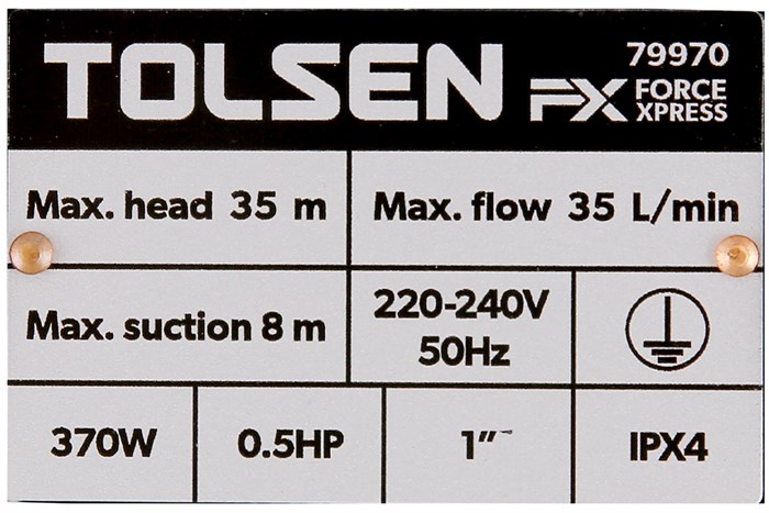 Máy bơm nước đẩy cao Tolsen 79970 370W
