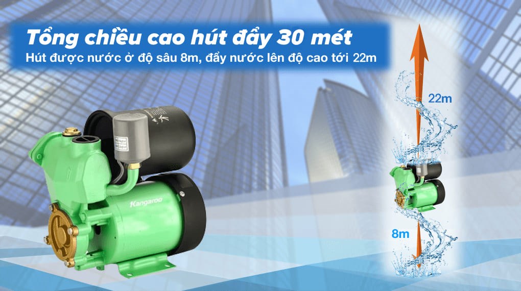 Máy bơm nước tăng áp Kangaroo KGWP370A 370W