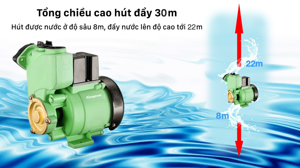 Máy bơm nước chân không Kangaroo KGWP125 125W - 13