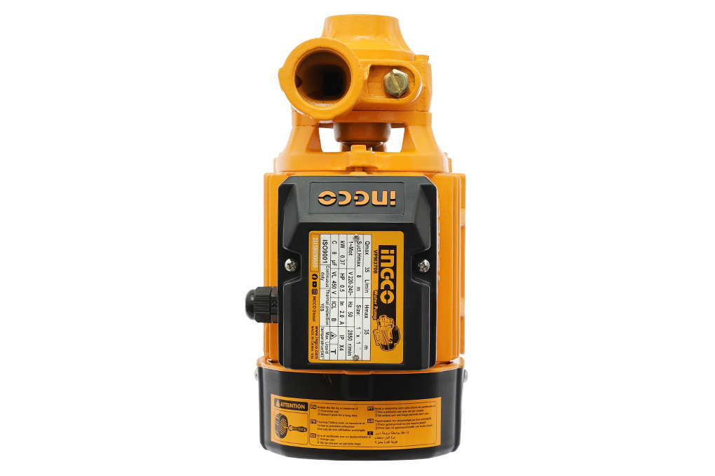 Máy bơm nước đẩy cao Ingco VPM3708 370W Màu Đen - Vàng