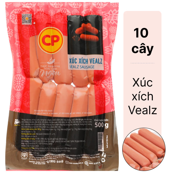 Xúc xích Vealz C.P gói 500g