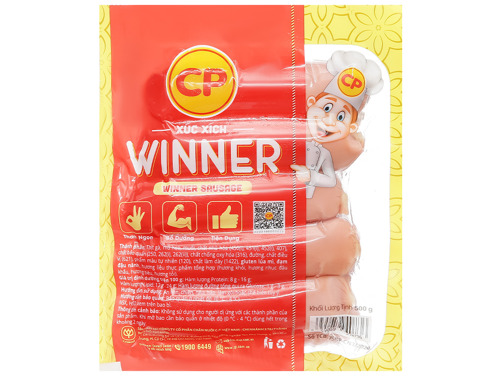 Xúc xích Winner C.P gói 500g 2