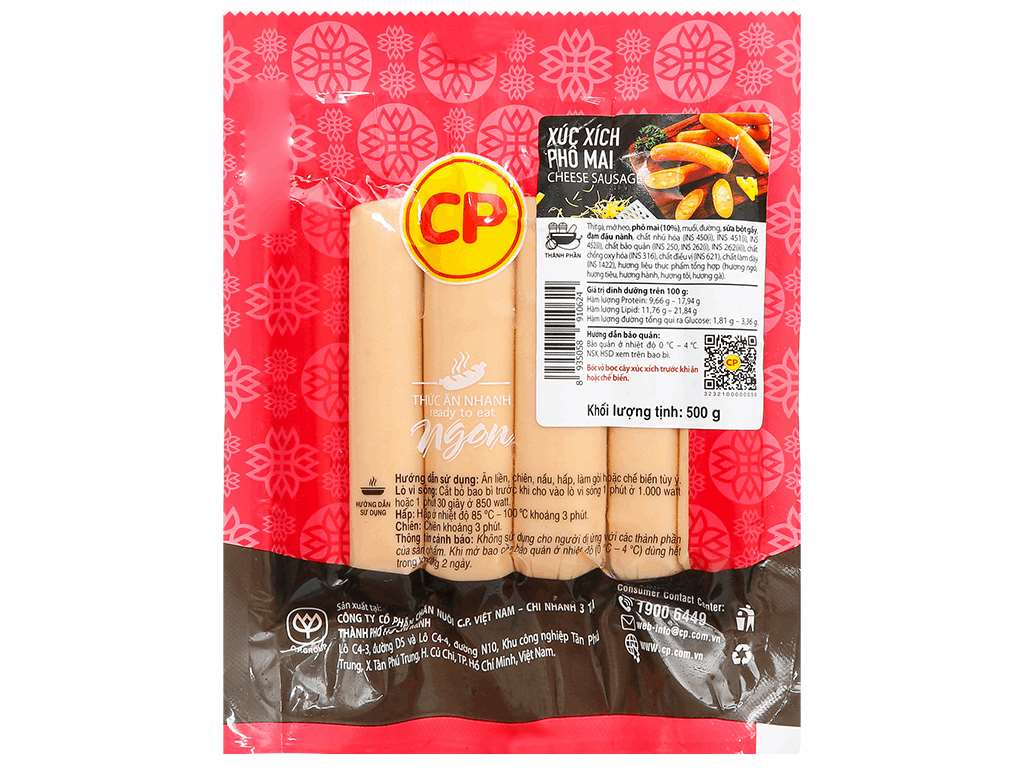 Xúc xích phô mai C.P gói 500g 1