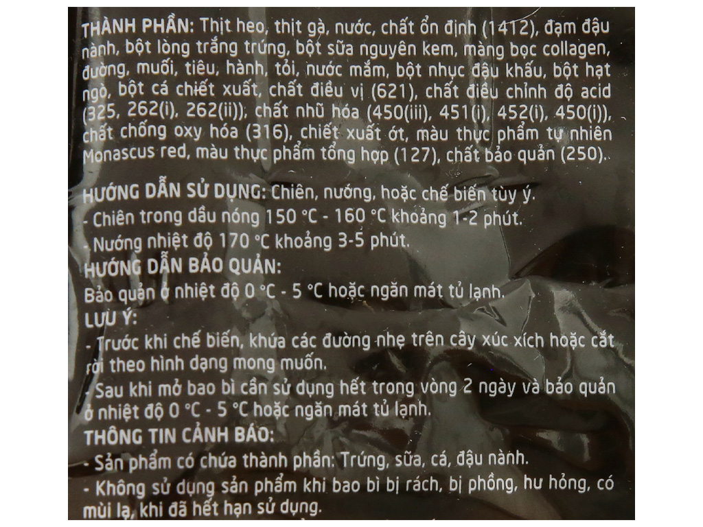 Xúc xích Vườn Bia LC FOODS gói 500g 5