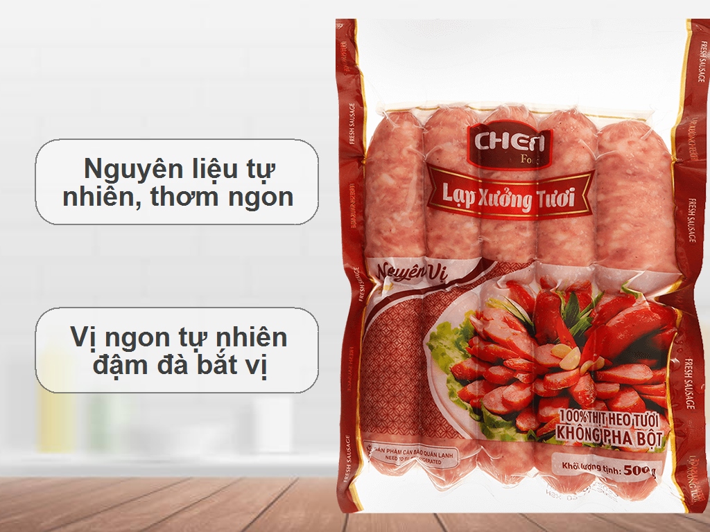 Lạp xưởng tươi chen gói 500g 2