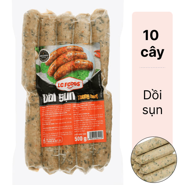 Dồi sụn thượng hạng LC FOODS gói 500g