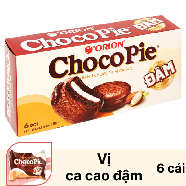 Bánh chocopie Orion Dark ca cao 180g