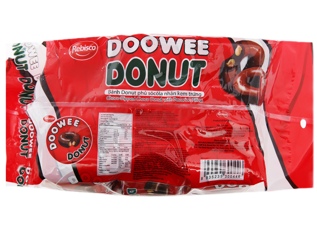 Bánh Rebisco Doowee Donut 360g (30g X 12 Cái) Giá Tốt