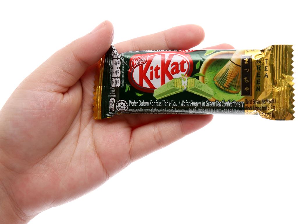 Bánh xốp phủ trà xanh KitKat gói 136g 3