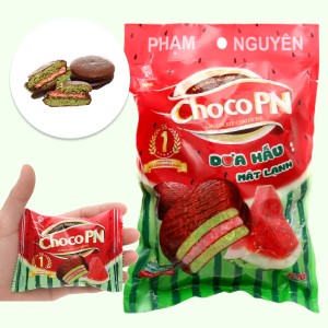 Bánh socola kem vị dưa hấu mát lạnh Choco PN gói 204g (12 cái)