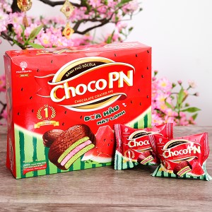 Bánh Choco PN phủ socola kem marshmallow dưa hấu hộp 238g (14 cái)