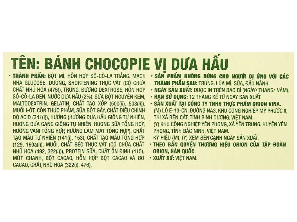 Bánh Choco-pie vị dưa hấu hộp 336g (12 cái) 6